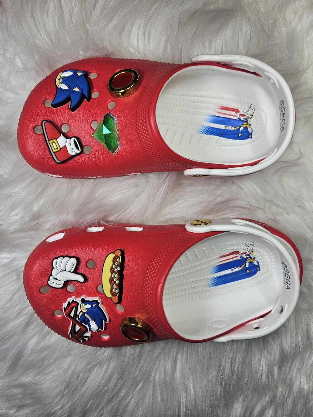 CROCS Sonic The Hedgehog Classics Red Kids Slip-On Clog with Character Jibbitz
